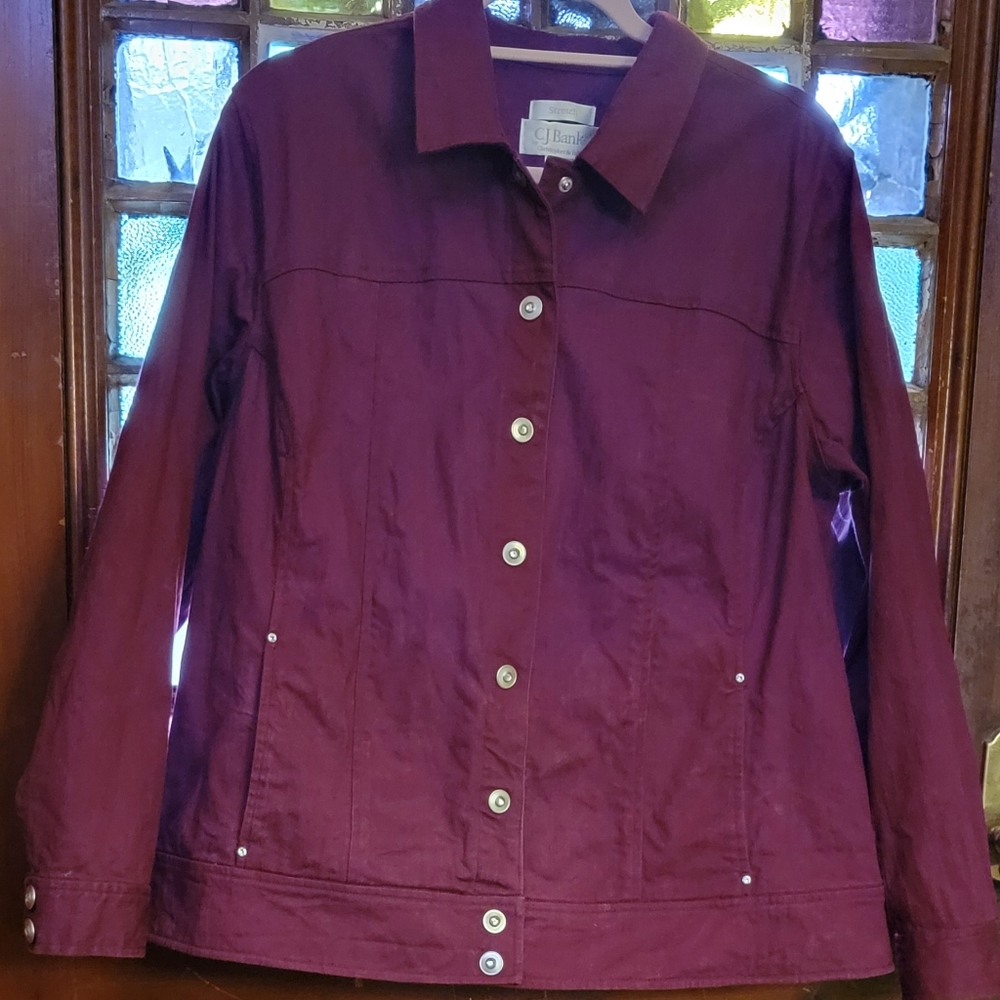 🍆 CJ Banks Stretch Denim Jacket EUC